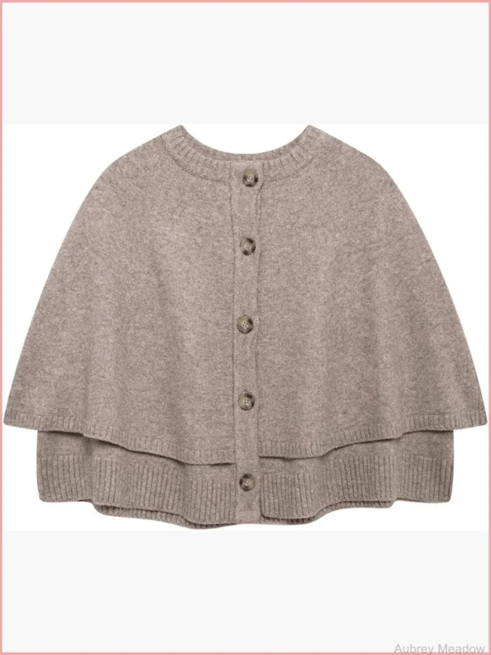 Womens Poncho Sweater Cape Cardigan Button Down Knit Outerwear Trendy